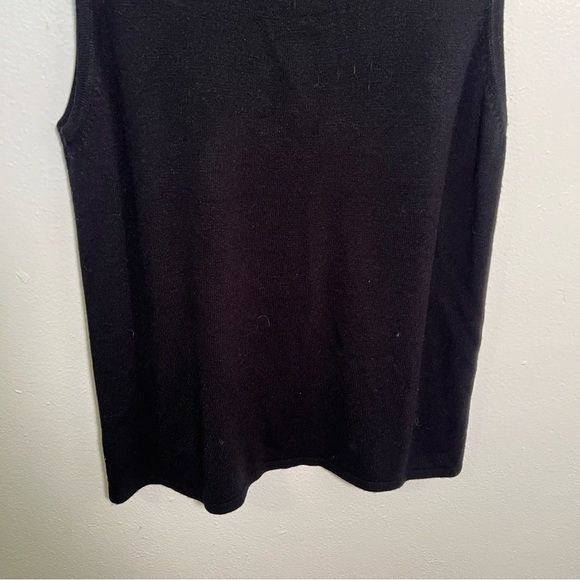 Designers Originals Sleeveless Sweater Black Beaded Neck L - Picture 7 of 8
